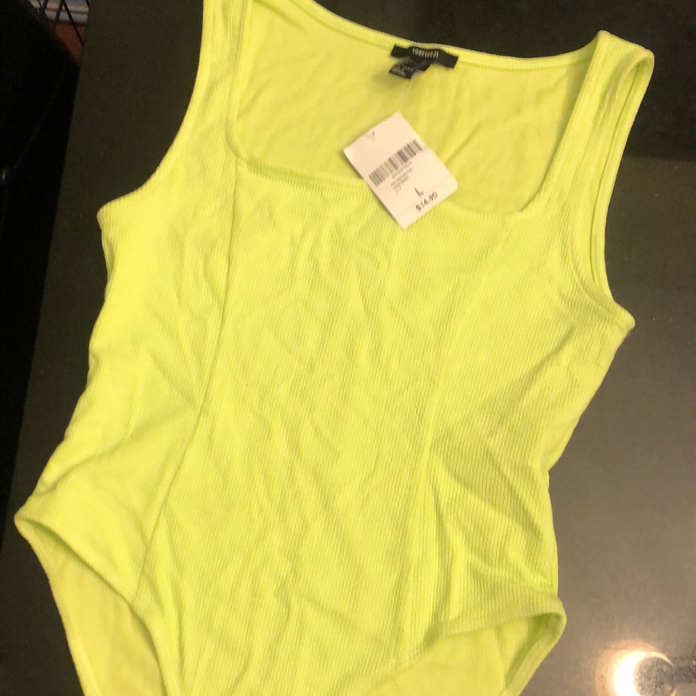 Neon Green Knit Bodysuit